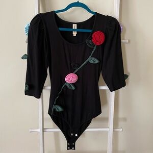 Samantha Pleet Persephone Bodysuit in Multi Flora